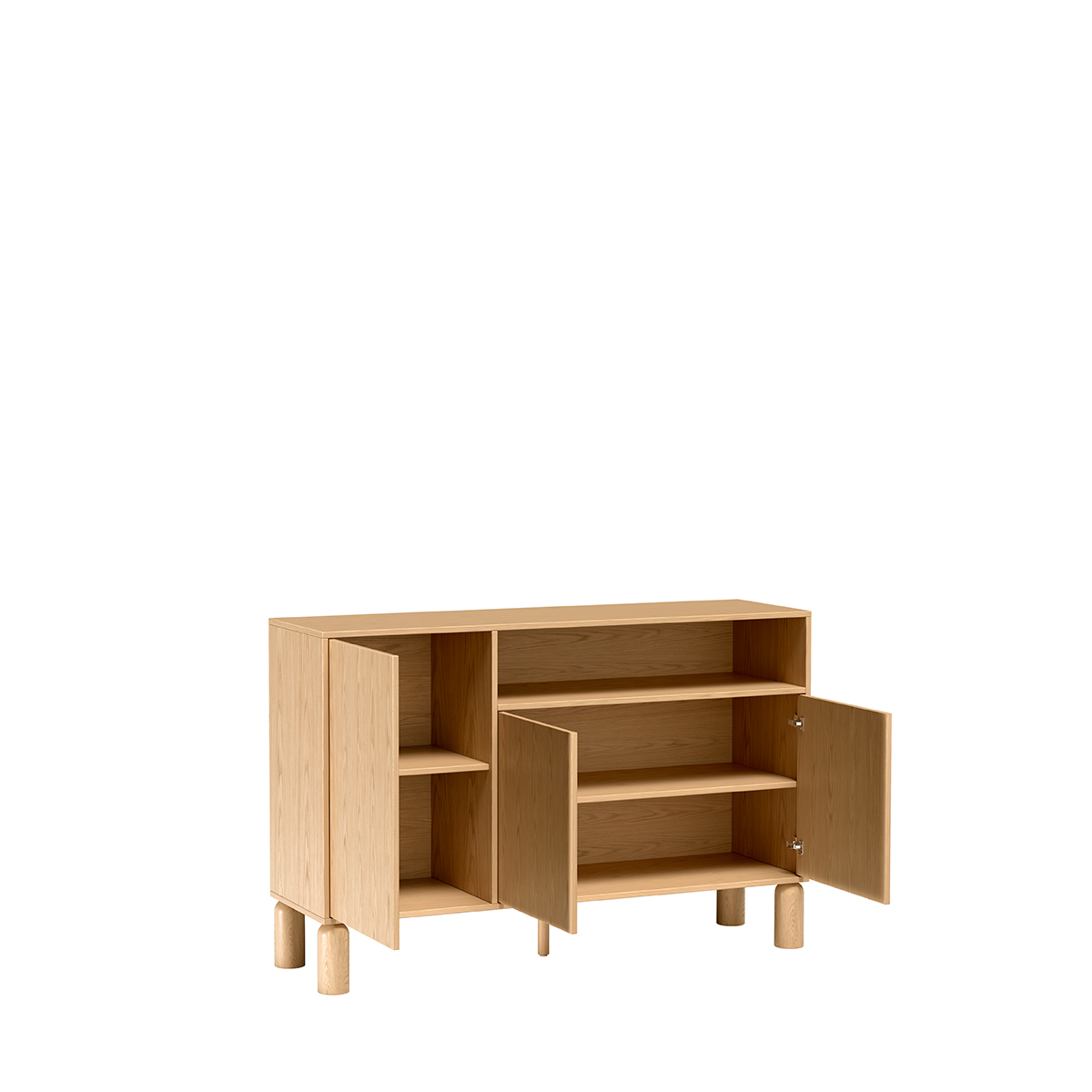 Komoda Sanden 140 cm dąb bookmatch — zbliżenie