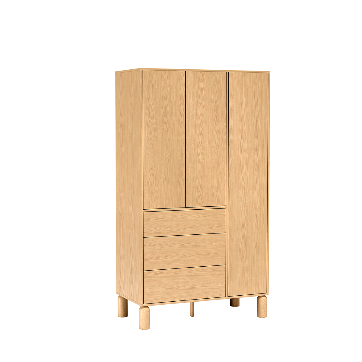 Szafa Sanden 110 cm dąb bookmatch — widok z tyłu