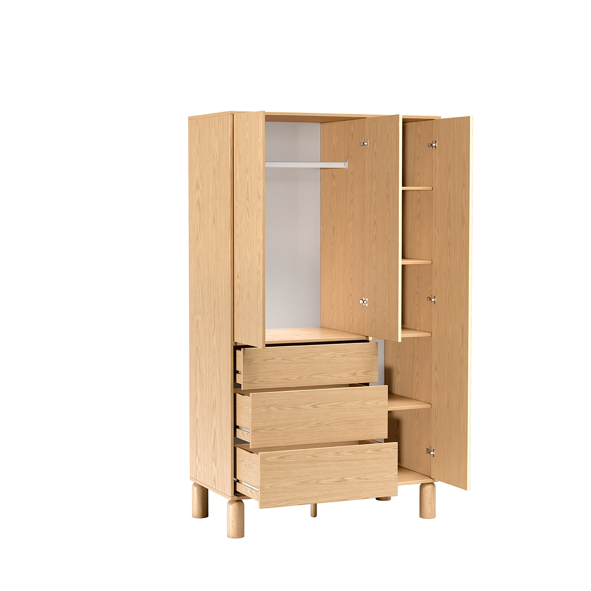 Szafa Sanden 110 cm dąb bookmatch — detal